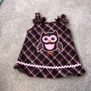 Plaid owl dress